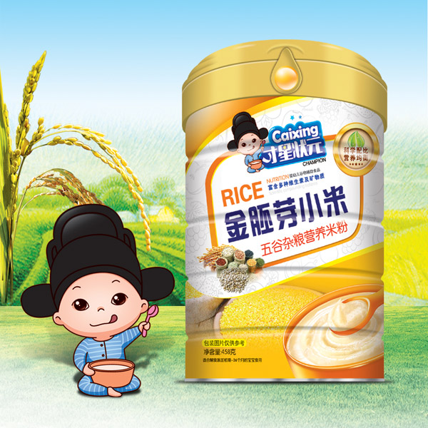  才星狀元金胚芽小米米粉（五谷雜糧）鐵桶裝