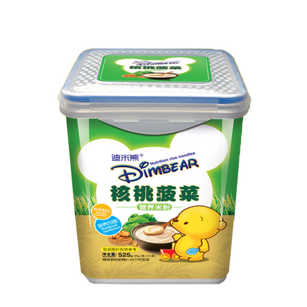 迪米熊營養(yǎng)米粉-核桃菠菜(樂扣裝)