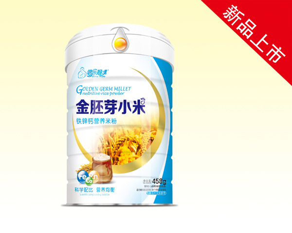   倍樂媽咪金胚芽小米營養(yǎng)米粉（鐵鋅鈣）桶裝