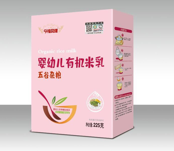  今福貝健嬰幼兒有機(jī)米乳-五谷雜糧盒裝