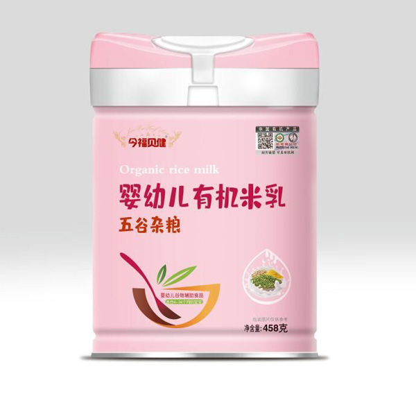  今福貝健嬰幼兒有機(jī)米乳-五谷雜糧罐裝