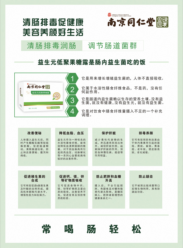      南京同仁堂低聚果糖低聚果糖露海報(bào)