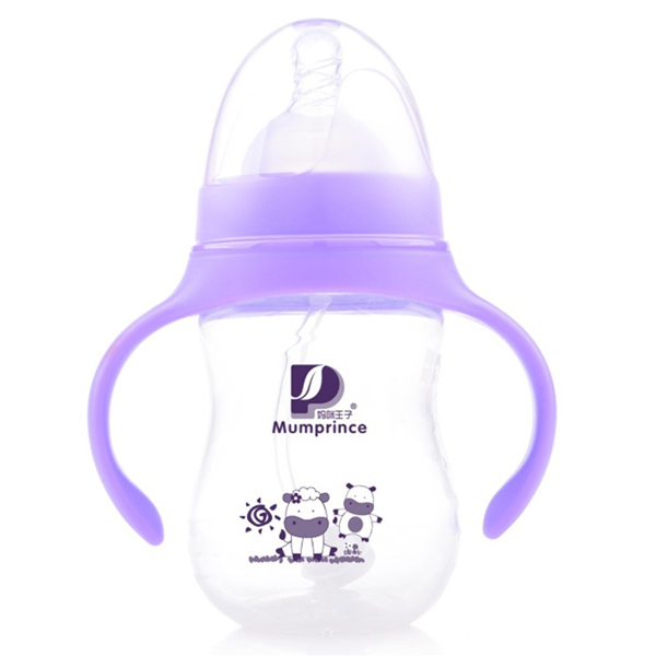  媽咪王子PP寬口自動(dòng)吸180ml奶瓶 紫色