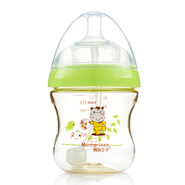 媽咪王子PPSU超寬口奶瓶180ml 綠色