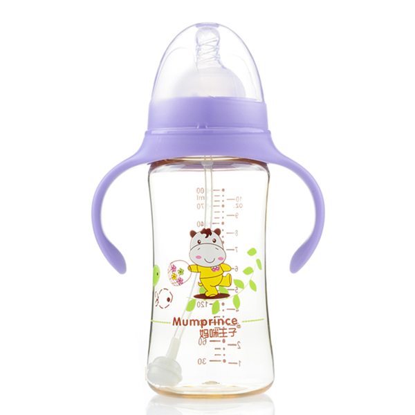  媽咪王子PPSU寬口自動(dòng)吸300ml奶瓶 紫色