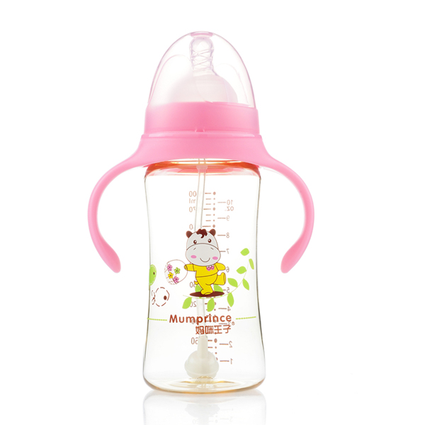  媽咪王子PPSU寬口自動(dòng)吸300ml奶瓶 粉色