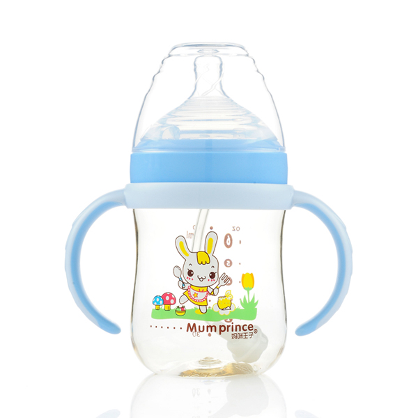  媽咪王子中口徑PPSU自動(dòng)吸180ml奶瓶 藍(lán)色