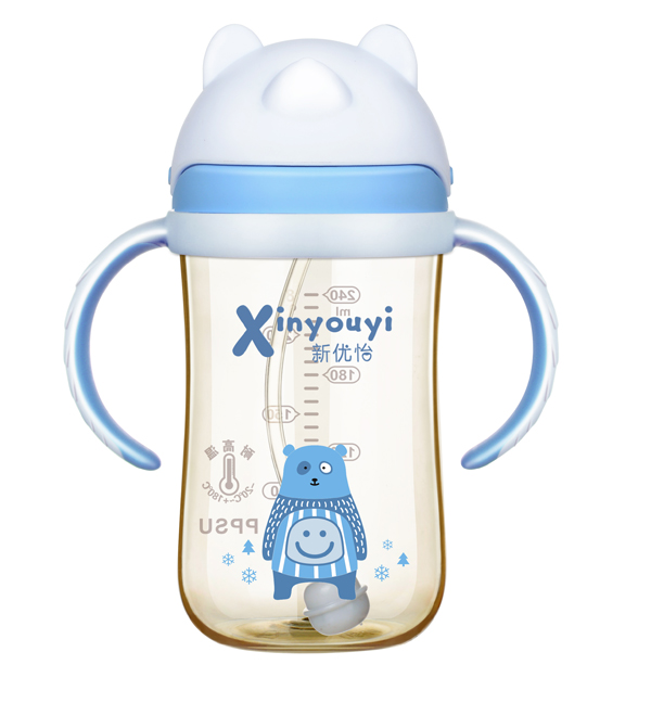 新優(yōu)怡中廣口PPSU水杯300ml 藍色.jpg