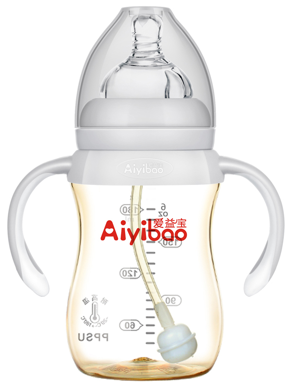  愛益寶PPSU奶瓶180ml 灰色