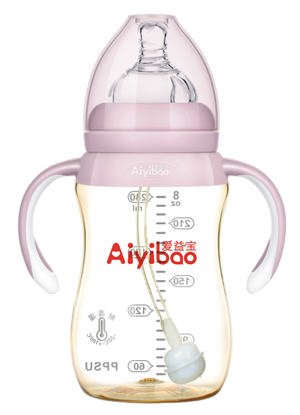  愛益寶PPSU奶瓶240ml 粉色