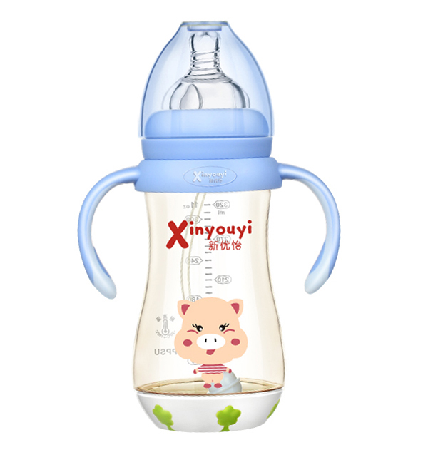    新優(yōu)怡PPSU奶瓶300ml 小豬 藍色