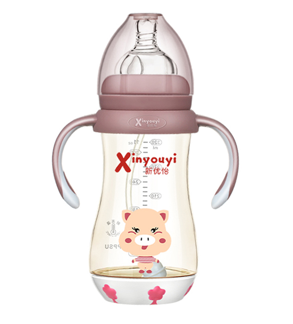    新優(yōu)怡PPSU奶瓶300ml 小豬 咖色