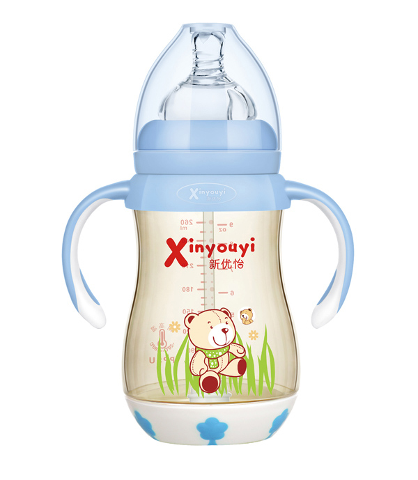 新優(yōu)怡PPSU奶瓶260ml-藍色小熊圖案-