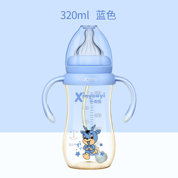    新優(yōu)怡雙色PPSU奶瓶320ml 藍色