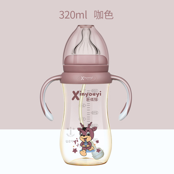    新優(yōu)怡雙色PPSU奶瓶320ml 咖色