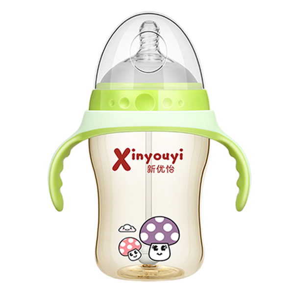    新優(yōu)怡超寬口PPSU奶瓶320ml 綠色