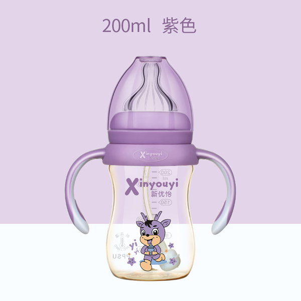    新優(yōu)怡雙色PPSU奶瓶200ml 紫色