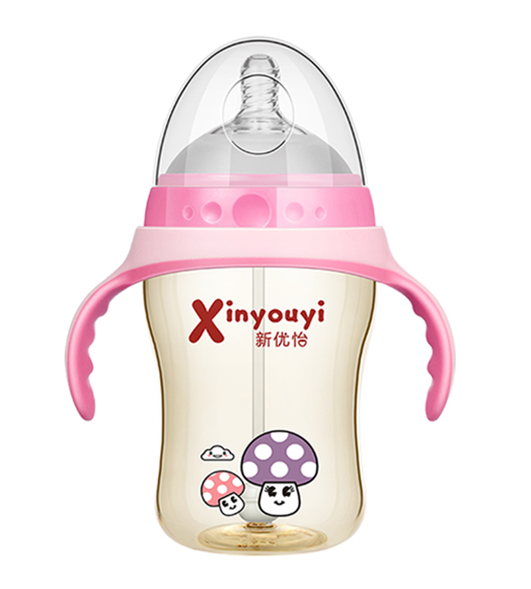    新優(yōu)怡超寬口PPSU奶瓶320ml 粉色