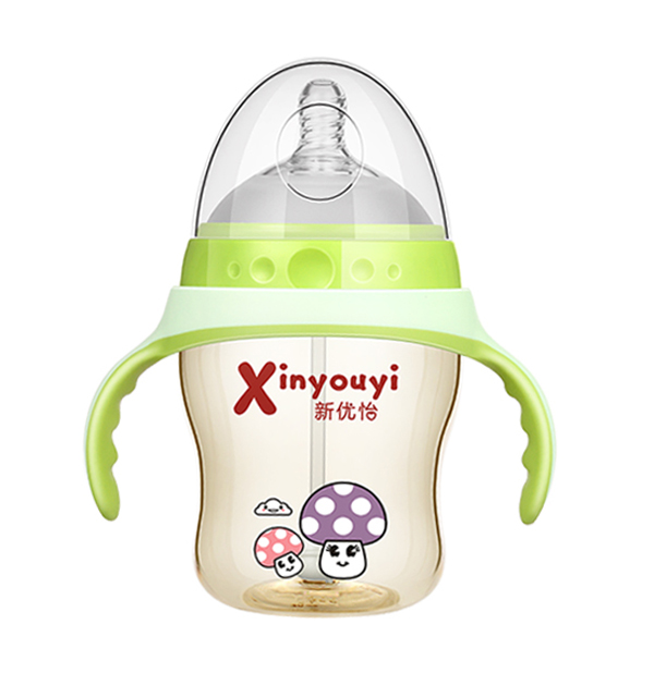    新優(yōu)怡超寬口PPSU奶瓶240ml 綠色