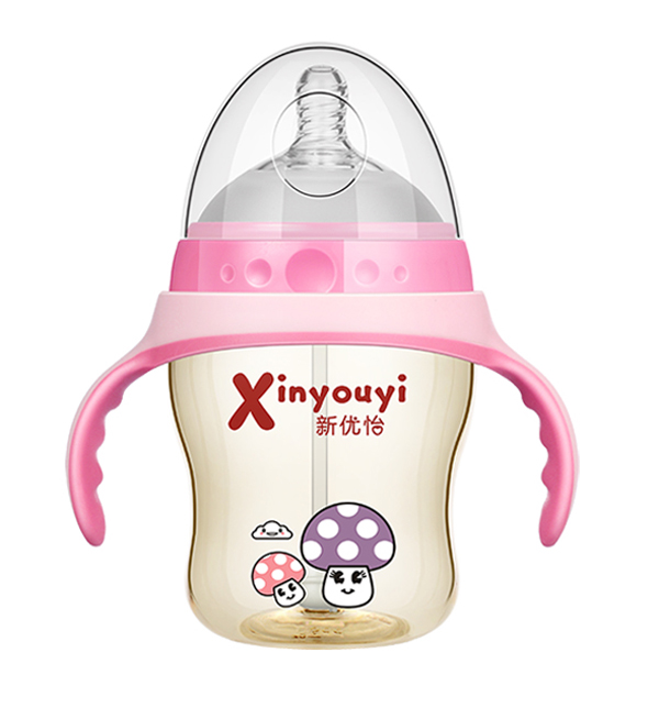   新優(yōu)怡超寬口PPSU奶瓶240ml 粉色