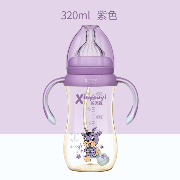    新優(yōu)怡雙色PPSU奶瓶320ml 紫色