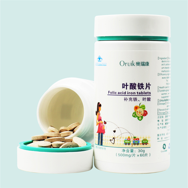 奧瑞康葉酸鐵片