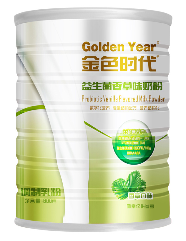  金色時(shí)代益生菌香草味奶粉