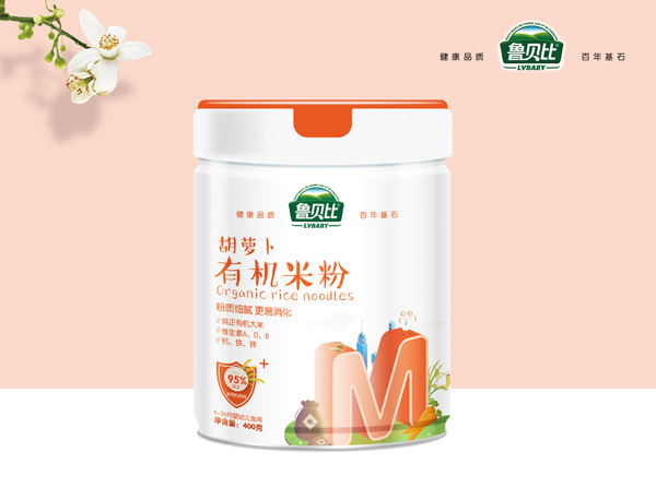  魯貝比胡蘿卜有機(jī)米粉 聽(tīng)裝