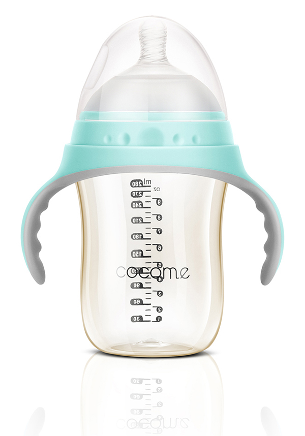  可可萌悅享PPSU奶瓶粉色 280ml 藍色