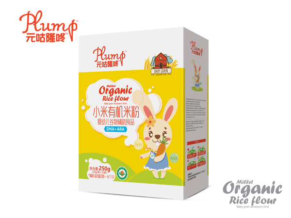   元咕隆咚小米有机米粉-DHA+ARA盒装