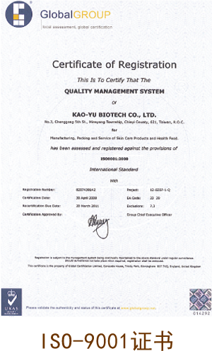  ISO-9001證書