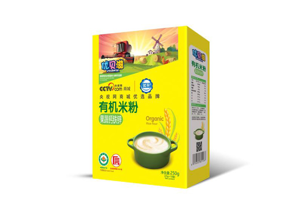  優(yōu)貝滋果蔬鈣鐵鋅有機米粉盒裝