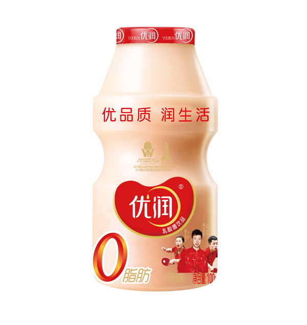 优润乳酸菌饮品 100ml 优润0脂肪 瓶标.jpg