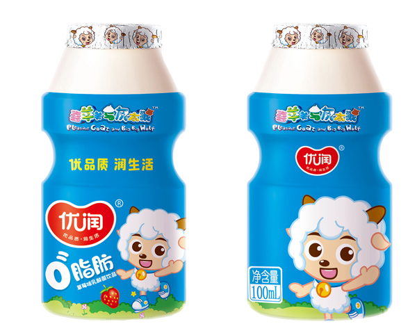  优润草莓味乳酸菌饮品 100ml