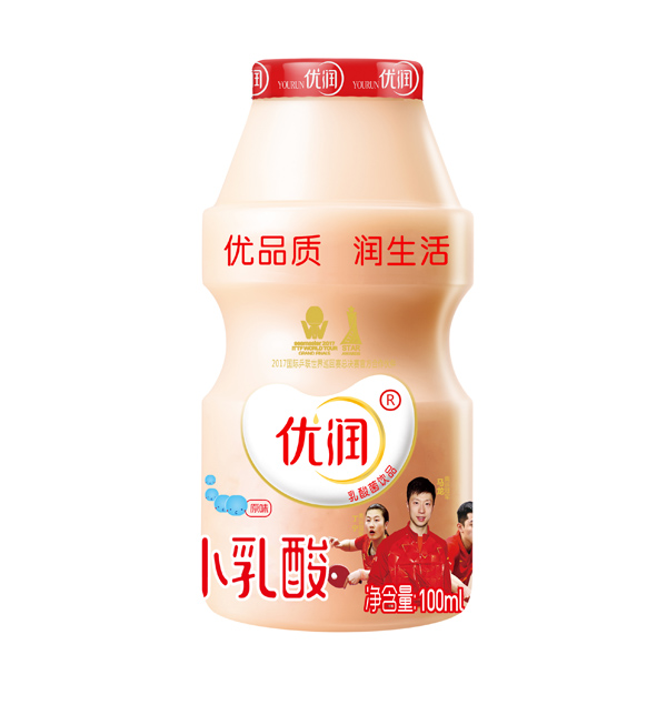  优润乳酸菌饮品 100ml 小乳酸 瓶标