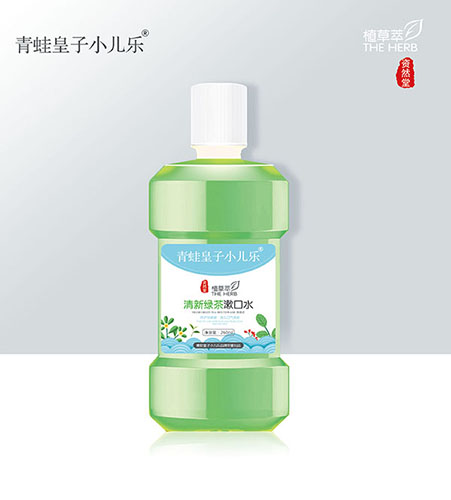 青蛙皇子小儿乐资然堂植草萃清新绿茶漱口水260ml
