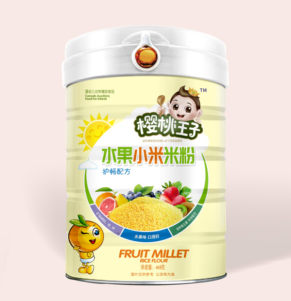  櫻桃王子水果小米米粉-護暢配方罐裝