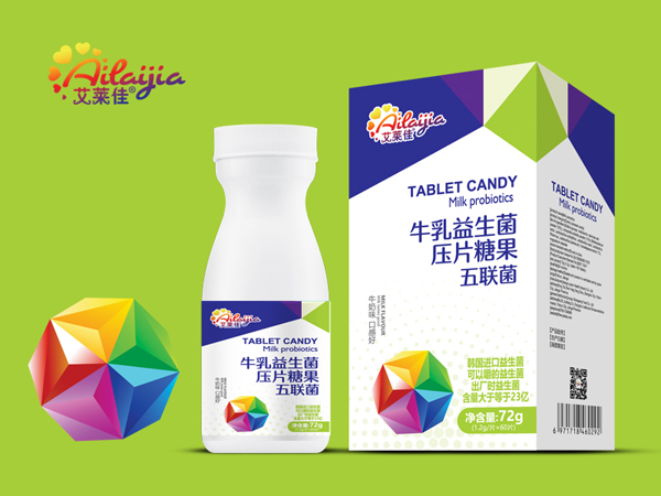    艾萊佳牛乳益生菌壓片糖果