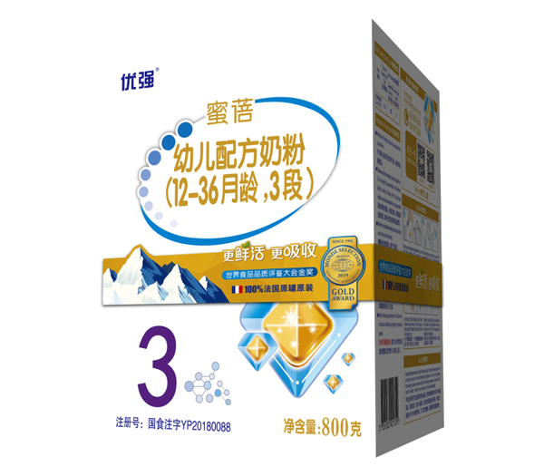 圣元優(yōu)強(qiáng)蜜蓓幼兒配方奶粉（12-36月齡，3段）盒裝