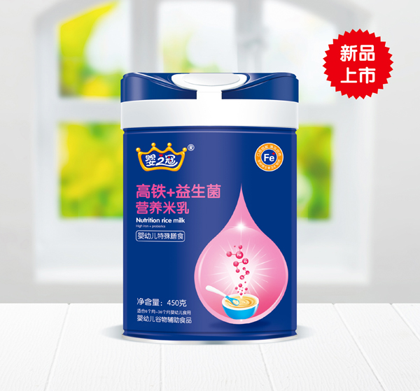  嬰之冠高鐵+益生菌營(yíng)養(yǎng)米乳