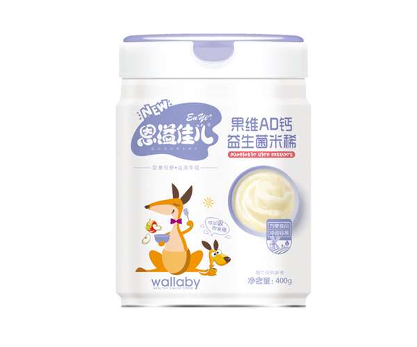  恩溢佳兒果蔬AD鈣益生菌米稀 聽裝