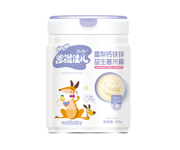  恩溢佳兒雪梨鈣鐵鋅益生菌米稀 聽裝