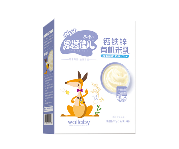 恩溢佳兒鈣鐵鋅有機(jī)米乳 盒裝