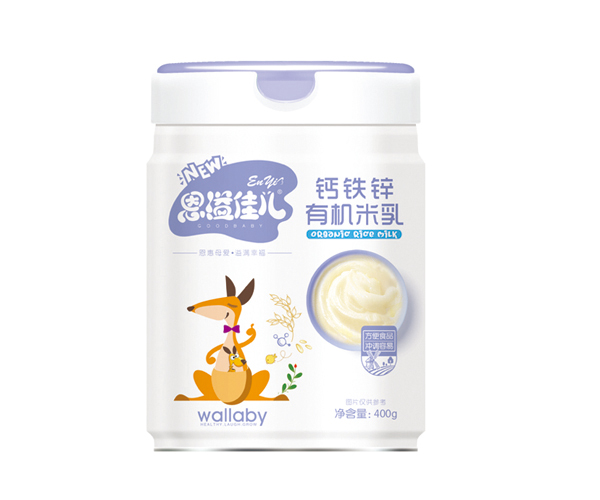  恩溢佳兒鈣鐵鋅有機(jī)米乳 聽裝