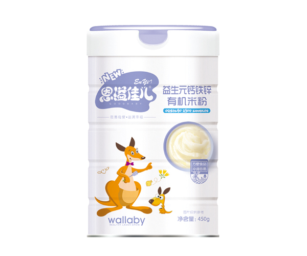   恩溢佳兒益生元鈣鐵鋅有機(jī)米粉 聽裝