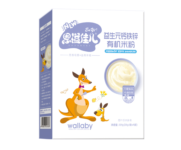   恩溢佳兒益生元鈣鐵鋅有機(jī)米粉 盒裝