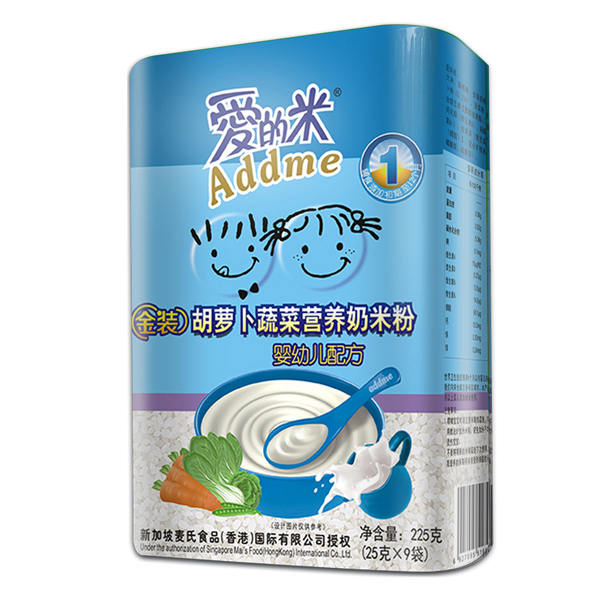  愛的米嬰幼兒胡蘿卜蔬菜奶米粉 225g