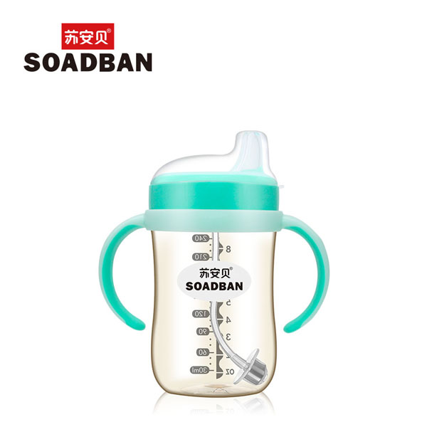  蘇安貝A8032兒童防漏兩用PPSU鴨嘴杯-240ml