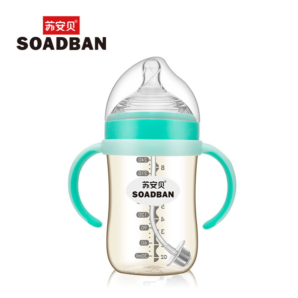  蘇安貝A8036廣口悅能吸PPSU奶瓶-240ml