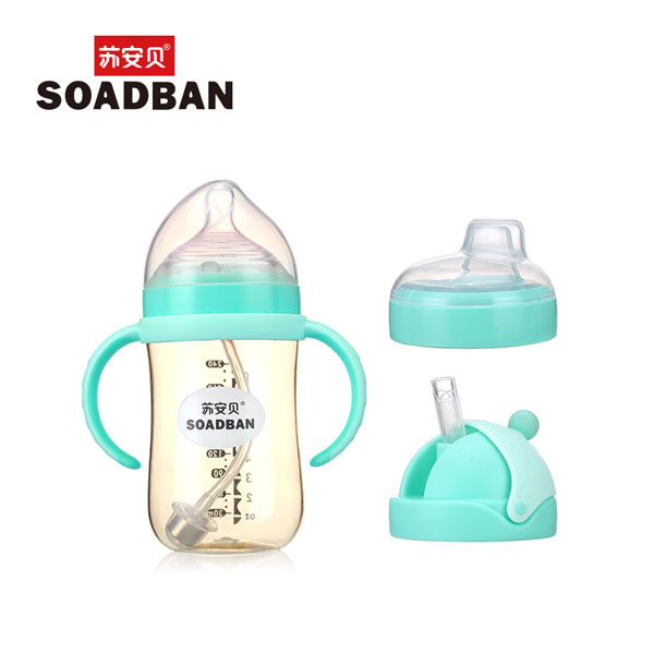  蘇安貝A8057廣口PPSU奶瓶水杯三用套裝
